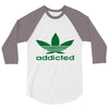 addicted ~ mens funny 3/4 Sleeve Shirt