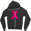 pink x Zipper Hoodie