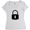 padlock Women's Triblend Scoop T-shirt