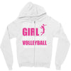 all this girl care about is volleyball Zipper Hoodie
