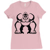 big tough gorilla musculine Ladies Fitted T-Shirt