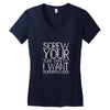 screw your lab safety i want superpowers Women's V-Neck T-Shirt
