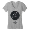 Virgo Zodiac Sign Minimal Design Women's V-Neck T-Shirt