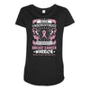 Never Underestimate The Strength Of A Breast Cancer Warrior Maternity Scoop Neck T-shirt