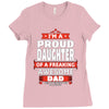 proud daughter dad Ladies Fitted T-Shirt