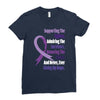 supporting the fighter, admiring the survivors, honoring the taken Ladies Fitted T-Shirt