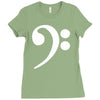 bass cleff funny Ladies Fitted T-Shirt