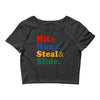 Hit Run Steal  Slide Crop Top