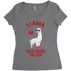 boxing llama Women's Triblend Scoop T-shirt
