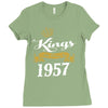 kings are born in 1957 Ladies Fitted T-Shirt