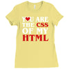 i love css  you are the css of my html heart heart Ladies Fitted T-Shirt