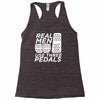 real men use 3 pedals Racerback Tank
