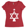 chrismukkah tree christmas Women's Triblend Scoop T-shirt