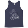 shark riding bicycle bike funny Tank Top