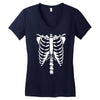 halloween skeleton Women's V-Neck T-Shirt