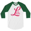 love laugh best trending 3/4 Sleeve Shirt