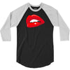 lips red kiss passion girl 3/4 Sleeve Shirt