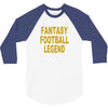 fantasy football legend sunday night football sports league tee shirt 3/4 Sleeve Shirt