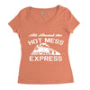all aboard hot mess express train Women's Triblend Scoop T-shirt