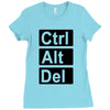 control alt delete Ladies Fitted T-Shirt