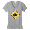 bear shark Women's V-Neck T-Shirt