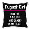 August Girl Throw Pillow