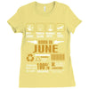 Born June Multitasking Problem Solving Tees Ladies Fitted T-Shirt
