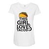 This Girl Loves Tacos Maternity Scoop Neck T-shirt