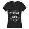 original parts vintage established 2000 perfectly aged Women's V-Neck T-Shirt