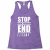 stop snow pression end winter funny Racerback Tank
