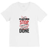 I'm A Plasterer I Don't Stop When I'm Tired I Stop When I'm Done V-Neck Tee
