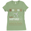 santa sagittarius christmas ugly t shirts Ladies Fitted T-Shirt