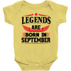 Legends Are Born In September Baby Onesie