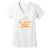 no i did not steal a pumpkin Women's V-Neck T-Shirt