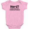 nerd i prefer the term intellectual badass t shirt funny geek tee clas Baby Onesie