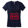 need a beat Women's V-Neck T-Shirt