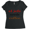el jefe needs coffee Women's Triblend Scoop T-shirt
