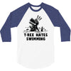 trex hates swimming 3/4 Sleeve Shirt