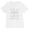 save the chubby unicorns V-Neck Tee