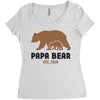 Papa Bear Women's Triblend Scoop T-shirt