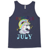 unicorns are born in july cute unicorn Tank Top