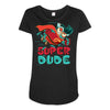 super dude Maternity Scoop Neck T-shirt
