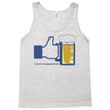 facebook parody beer thumbs up   people like this mens white t shirt Tank Top