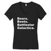 bears, beets, battlestar galactica Women's V-Neck T-Shirt