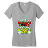 mommy's looks daddy's gas Women's V-Neck T-Shirt