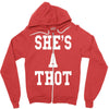 she's a thot   funny Zipper Hoodie