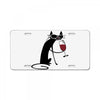 cat and wine License Plate