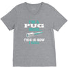 i'm a pug mom V-Neck Tee