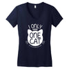 i only have one cat my cat has a few cat Women's V-Neck T-Shirt