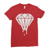 dripping diamond Ladies Fitted T-Shirt